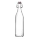 thumbnail image 1 of Botella De Vidrio Italiano con Tapón Hermético, Botella Reutilizable Almacenadora de Líquidos, Modelo Swing, Estilo Minimalista, Capacidad 1 Litro, 1 of 7