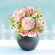 thumbnail image 4 of Ramo de peonías de seda artificial flores falsas ramo de novia y decoración para el hogar, 4 of 6