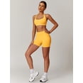 thumbnail image 5 of IDOPIP Workout Sets for Women 2 Piece Seamless Halter Sports Bra Top High Waisted Scrunch Butt Impact Shorts Gym Yoga Activewear Outfits, 5 of 6