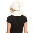 thumbnail image 2 of Sakkas Haile Metallic Threaded Woven Classic Hat Beanie And Infinity Scarf Set - White - OS, 2 of 4