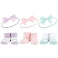 thumbnail image 2 of Hudson Baby Infant Girl 12Pc Headband and Socks Giftset, Purple Mint Rainbow Purple Mint, One Size, 2 of 3