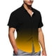 thumbnail image 2 of Blusa y camisa de manga corta con cuello vuelto para hombre, blusa informal de moda con cuello vuelto, blusa estampada de manga corta con botones, blusa de poliéster para hombre, 2 of 6