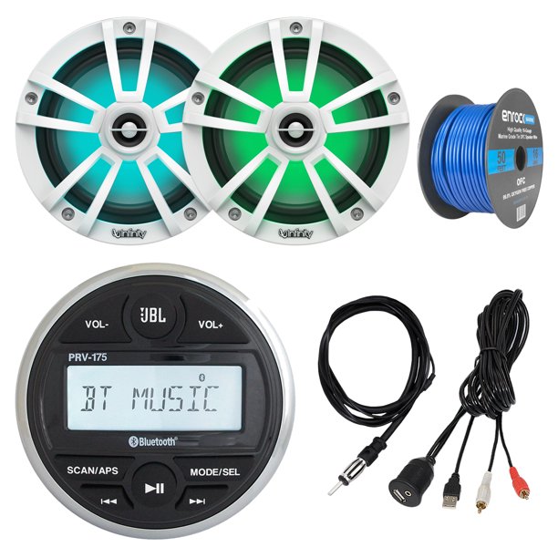 JBL PRV175 Marine Bluetooth Digital Media Radio, Infinity 8" Coaxial