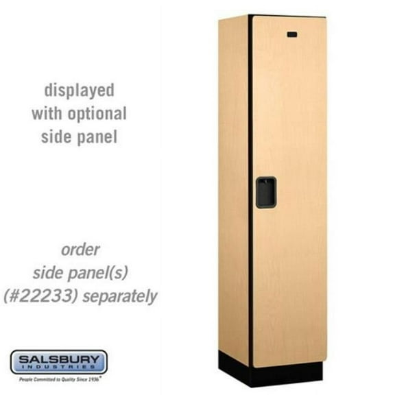 Salsbury Industries 18-21168MAP 18 in. Wide Single Tier Designer Wood Locker, Maple - 1 x 6 ft. x 18 in.