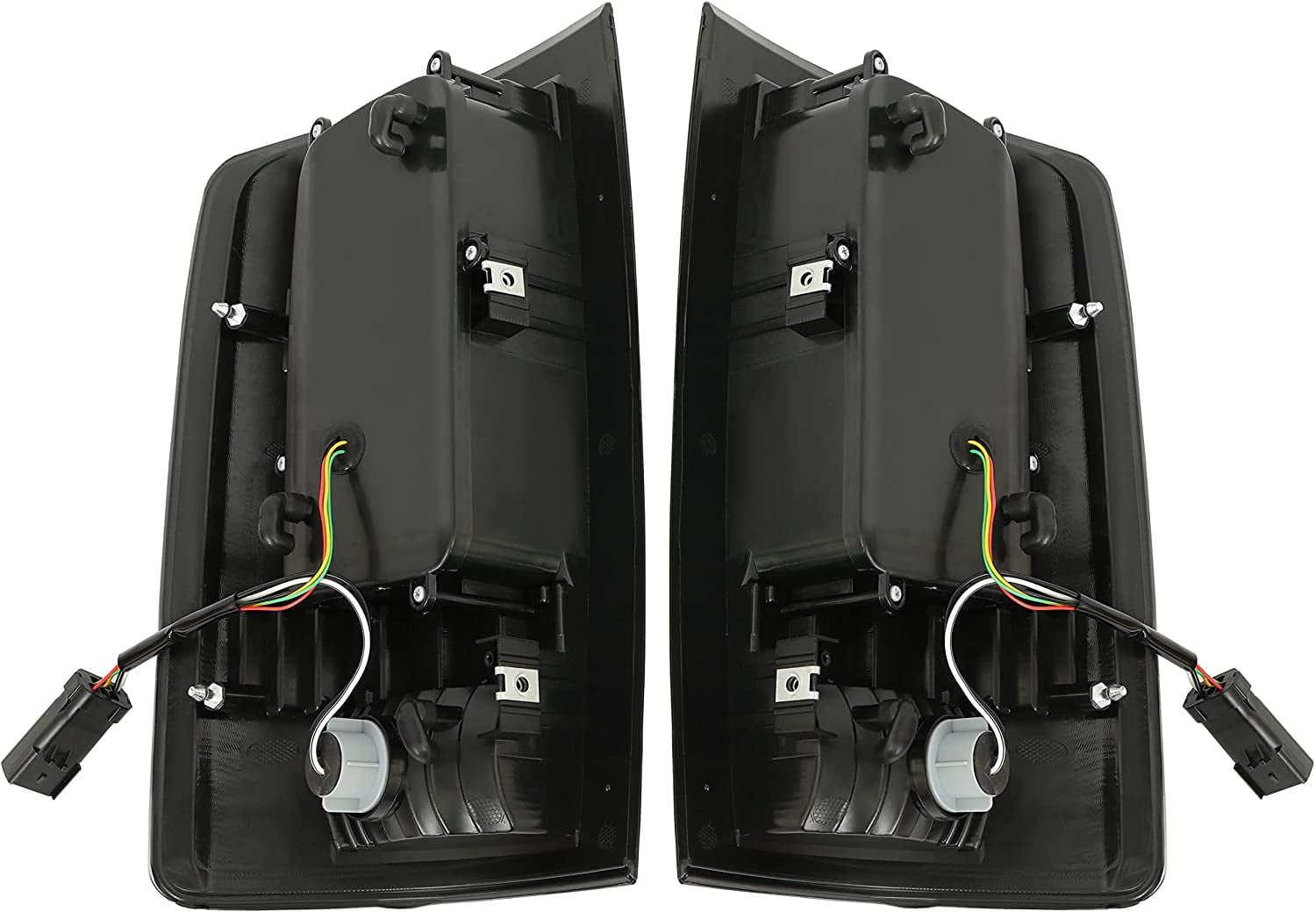 Kojem Neon Tube Tail Light Lamp For 2002-2006 Dodge RAM 1500 2500 3500 - Matte Black Housing, Driver & Passenger Side