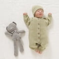 thumbnail image 4 of YIXPOH Baby Long Sleeve Knit Romper Neutral One-Piece Jumpsuit With Button Closure Soft Cotton Knit Outfit Green 9-12 Months, 4 of 10