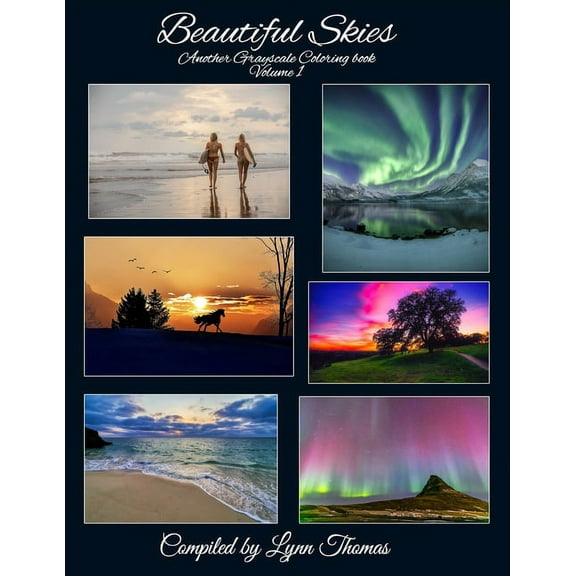 Beautiful Skies: Beautiful Skies: Another Grayscale Coloring Book (Paperback)