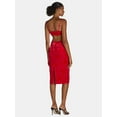 thumbnail image 2 of Madden NYC Women's and Women's Plus Velvet Burnout Midi Dress, Sizes XXS-4X, 2 of 4