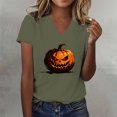 thumbnail image 2 of Bovemsi Cute Summer Tops Loose‑Fit V‑Neck Graphic Short‑Sleeve Prints Fashion Outfits Clothes L, 2 of 4