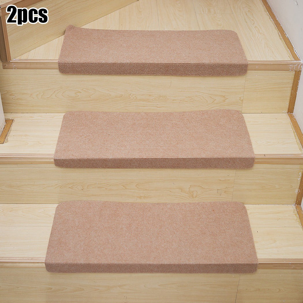 2pcs Night Luminous Stair Treads Mats Staircase Rug Step Mat Carpet 55x22cm  HOT