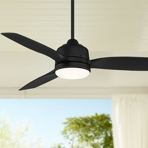 54 Casa Vieja Modern 3 Blade Indoor Outdoor Ceiling Fan With Light Led Remote Black Opal Diffuser Wet Rated Patio Exterior House Com 3 Blade Indoor Outdoor Ceiling Fan, Casa Vieja Ceiling Fans Manufacturer