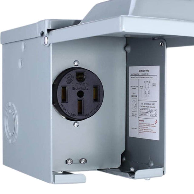 tredstone RV Power Outlet Panel Box Electrical Receptacle Panel 50Amp NEMA 14 50R