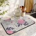 thumbnail image 3 of Washable Rubber Colorful Floral Dish Drying Mats for Kitchen Counter Home Large Coffee Bar Pad Accessories and Decor for Utensils Stemware 19.5''x12'', 3 of 7