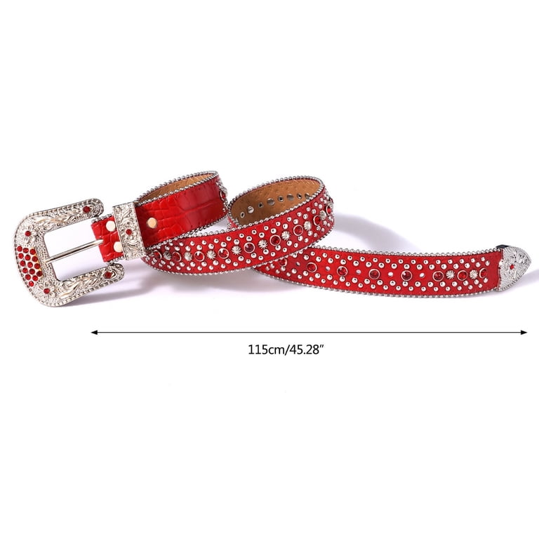 Yokua Rhinestones Belt for Men Women Western Crystal Bling  display picture 3