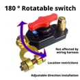 thumbnail image 4 of Automotive 12V/24V Car Battery Disconnect Switch & Circuit Breaker | Universal Copper Anti-Power Off Leakage Protection for Vehicles (16-17mm), 4 of 8