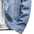 thumbnail image 6 of Edvintorg Denim Jacket Men Casual Plus Size Winter Jackets Fashion Trucker Jean Coat Single Breasted Jean Jackets Coat Outwear with Pocket, 6 of 6
