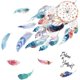 thumbnail image 1 of Aquarelle stickers muraux enfants ATTRAPE-RêVES en plumes (80x80 cm) I coloré autocollants sticker mural chambre d'enfant crèche bébé gar?on Déco Ado fille decoratifs， ShuxiuWang 8390612229008, 1 of 1