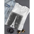 thumbnail image 3 of Eiffel Tower Chalk Art T-Shirt Women -Ethan Harper Designs, Female Large, 3 of 4