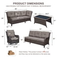 thumbnail image 5 of Bellefurn Outdoor Wicker Patio Furniture Set with Swivel Rocking Chairs,Outdoor Wicker Sectional Sofa Set L-Shaped Sectional Sofa with Coffee Table,Rattan Conversation Set for Backyard Porch Garden, 5 of 11
