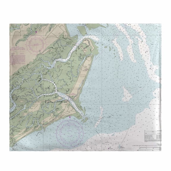 Betsy Drake Interiors Fripp Island, SC Nautical Map Fripp Island Fripp Islandeece Throw