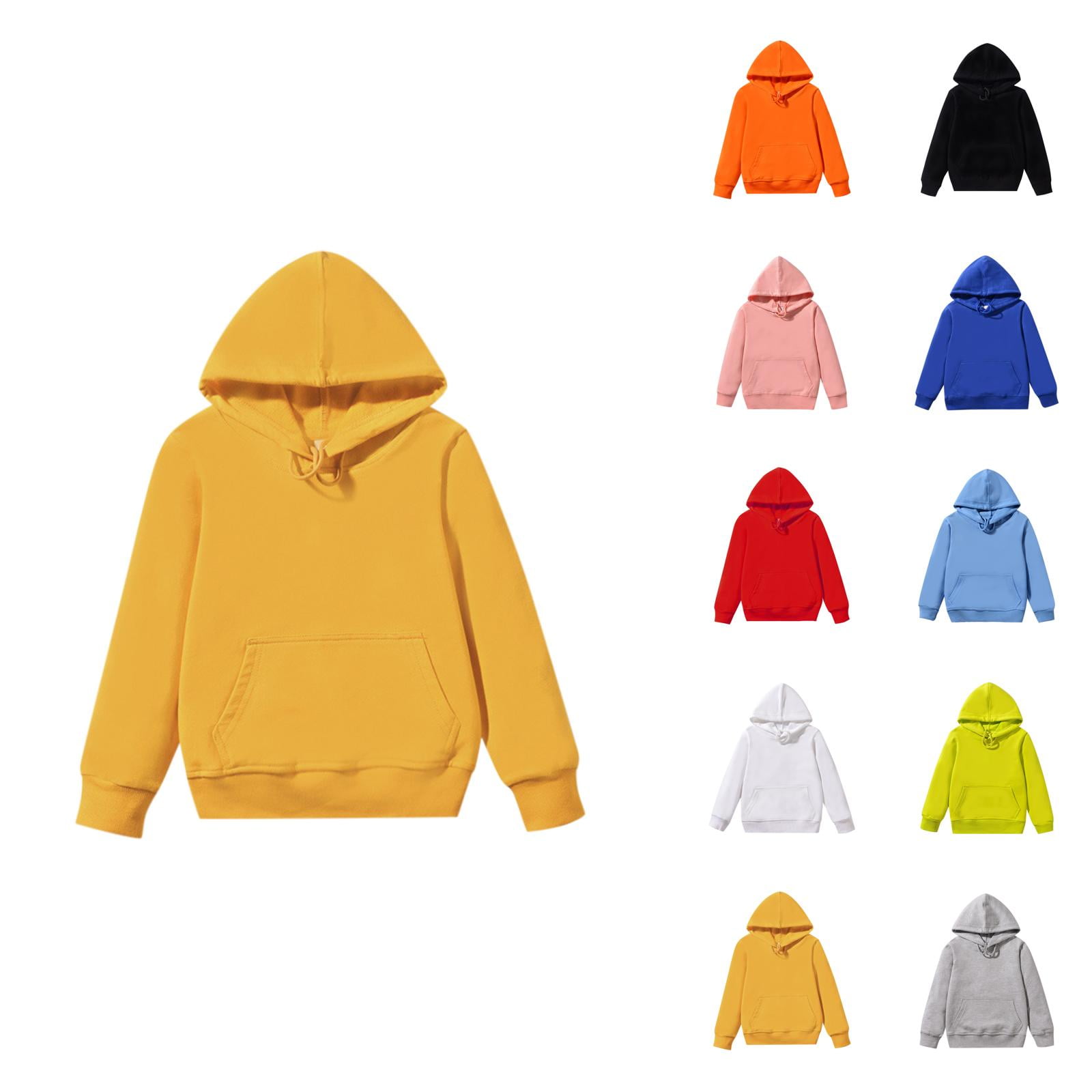 Solid Color Boys Sweatshirts Kids Child Toddler Baby Boys Girls Solid Long Sleeve Patchwork Hooded Sweatshirt Pullover Tops Blouse Outfits Clothes Boy Sweatshirts
