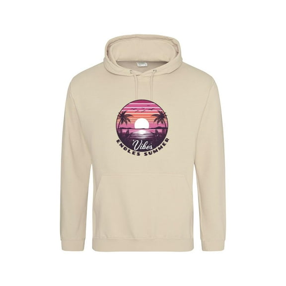 Endless Summer Vibes Retro Surfing Sunset Beach Graphic Print Hoodie, for men & women, up to size 5XL