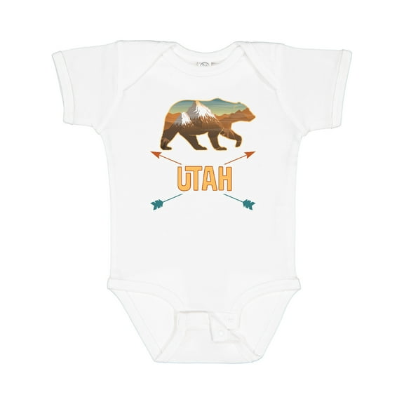 Inktastic Utah Vacation Bear Silhouette Boys or Girls Baby Bodysuit