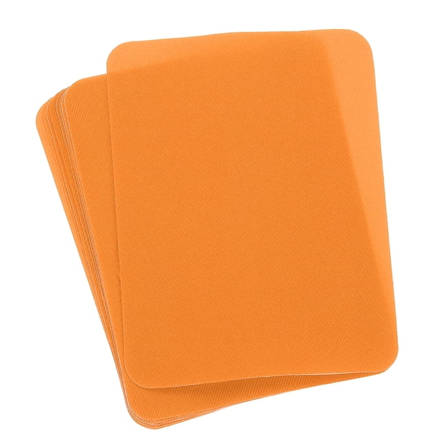 Parches de tela Uxcell termoadhesivos Naranja 4.9"x3.7" para ropa Paquete de 10