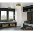 thumbnail image 3 of Laila Collection 12-1/4 in. Two-Light Vintage Brass Coastal Flush Mount with Woven Jute Accents, 3 of 9