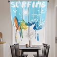 thumbnail image 4 of Tie Up Curtains for Windows Summer Surfing Valance Adjustable Balloon Curtain Beach Palm Tree Blue Wood Grain Tie Up Shades for Kitchen Living Room Bedroom Privacy Curtain Drape 34x45 Inch, 4 of 9