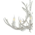 thumbnail image 6 of JONATHAN Y Eldora 30" Adjustable Resin Antler 5-Light LED Chandelier, White, JYL6300B, 6 of 10