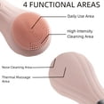 thumbnail image 6 of Rechargeable silicone cleansing brush that can heat, vibrate, and massage - can deeply clean the face and remove makeup, and also has function - is a great holiday gift. Gift for Mom On Mother's Day, 6 of 20