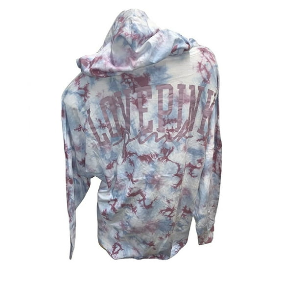 Victoria's Secret Pink Varsity Pullover Hoodie Tee Color Tie Dye Size Medium NWT