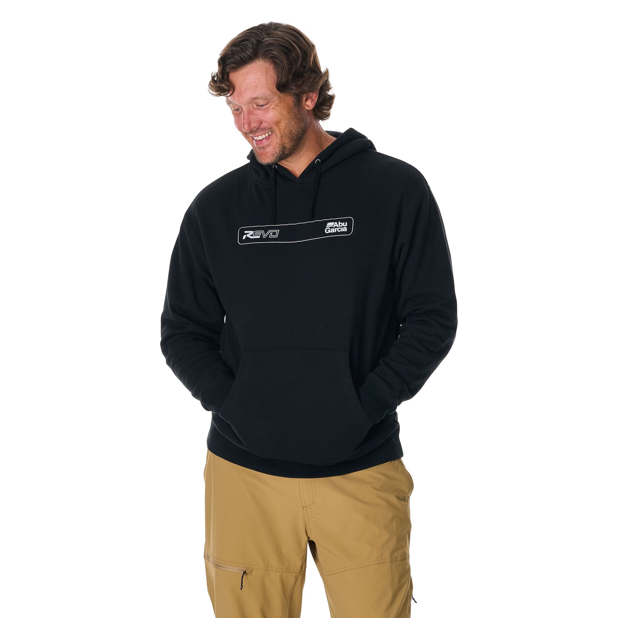 Abu Garcia Revo® Fleece Logo Pullover Hoodie, Black, Size M