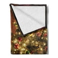 thumbnail image 2 of Christmas Soft Flannel Fleece Throw Blanket, Xmas Scene Celebrations with Tree and Gifts by the Fireplace Design Image, Cozy Plush for Indoor and Outdoor Use, 50" x 60", Red Yellow, by Ambesonne, 2 of 5