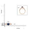 thumbnail image 5 of Angara Natural 1.2 Ct. Blue Sapphire with Diamond Vintage Inspired Ring in 14K Rose Gold for Women (Ring Size: 3.5), 5 of 10