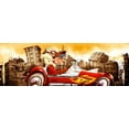 thumbnail image 2 of Alvez, A. - Perez, A. 18x9 White Modern Wood Framed Museum Art Print Titled - The Crazy Cars, 2 of 4