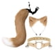thumbnail image 1 of Diadema de Orejas de Gato con Set de Orejas y Cola Animal Disfraz de Peluche para Fiesta Temática Cumpleaños Espectáculos Carnaval Sesión Fotográfica Café, 1 of 8