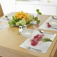 thumbnail image 4 of Ambesonne Flower Place Mats Set of 4, Watercolor Tulip Bouquet, Standard Size, Pink Coral Green, 4 of 6