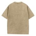 thumbnail image 3 of Men's Vintage Washed Crewneck Short Sleeve T Shirt Casual Loose Fit Retro Style Tee Breathable Lightweight Comfortable Tops, 3 of 3