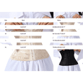 thumbnail image 3 of iHPH7 Women's Floral Jacquard Underbust Corset Waist Cincher Hook and Eye Shapewear Bodice Black L, 3 of 4