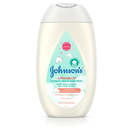 - (2 Pack) Johnson's CottonTouch Newborn Baby Face and Body Lotion, 13.5 fl. oz