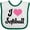 White and Green, variant on Inktastic I Love Softball Girls Sports Girls Baby Bib