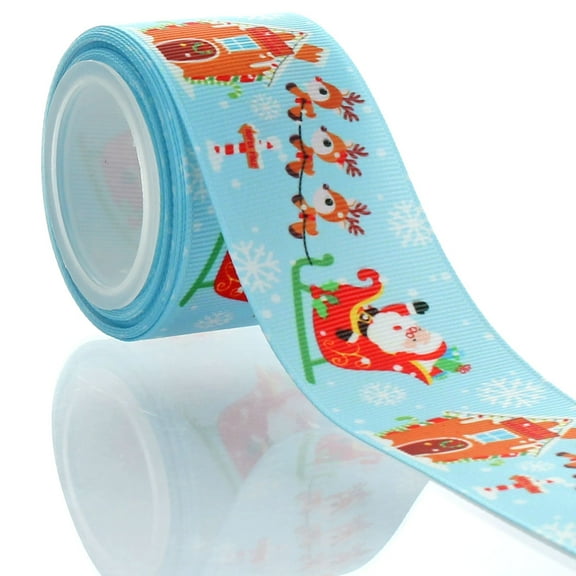 1.5" Santa's Sleigh Grosgrain Ribbon 5yd