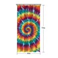 thumbnail image 5 of Colorful Rainbow Tie Dye Spiral Pattern Shower Curtain 36"x72" ,Bathroom Decorative Shower Curtains Set with 12 Hooks,Modern Waterproof Washable Shower Curtain, 5 of 6
