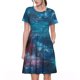 thumbnail image 1 of Balery Abstract Colorful Art Supplies Vestidos sueltos de manga corta para mujer, vestidos de verano 2025, vestidos casuales de corte A con vuelo., 1 of 6