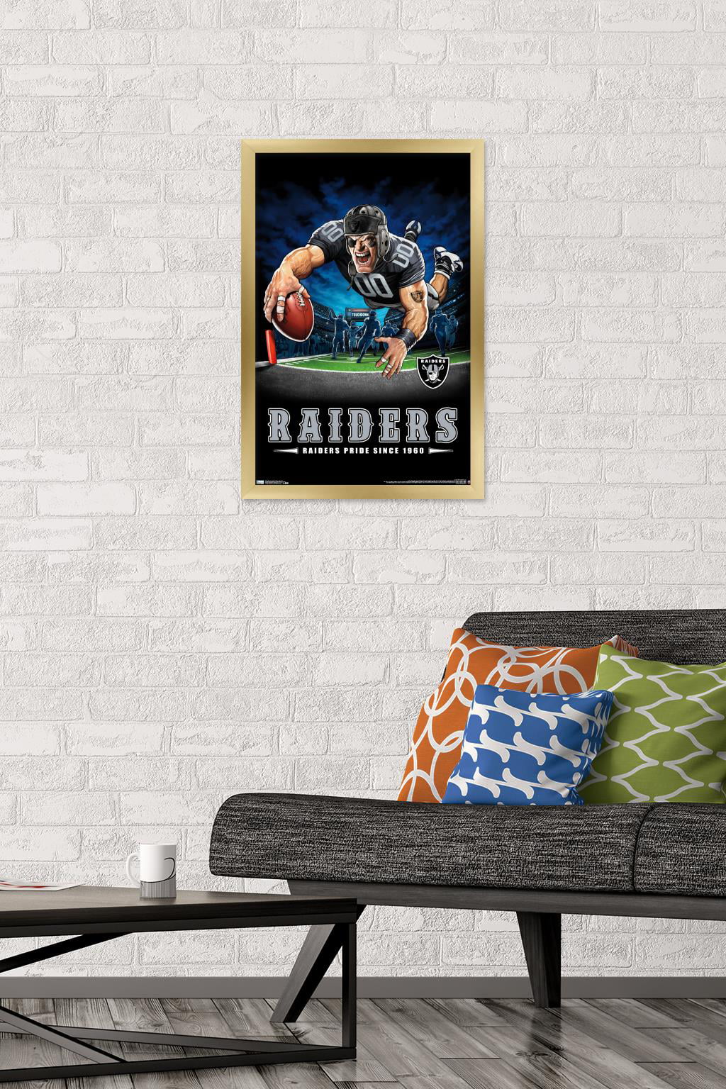Trends International NFL Las Vegas Raiders – End Zone 20 Wall Poster,  22.375 x 34, Black Framed Version