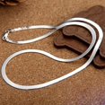 thumbnail image 1 of Collar de cadena de 4MM de color plateado 925 para mujer, joyería fina de pareja de lujo, cadena de hoja, gargantilla de regalo de boda, clavícula Tan Jianjun unisex, 1 of 1