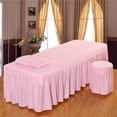 thumbnail image 3 of ziyahi Massage Cosmetic Table Valance Sheet Cover with Hole Pink-190x70cm, 3 of 8