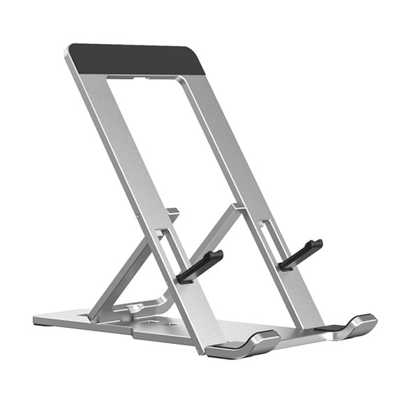 Space Saving Foldable Phone Tablet Holder Aluminum Desktop Stand For 4-12Inch Screens Secure Stability